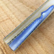 Blue Silver & Yellow Mesh Acrylic Pen Blank