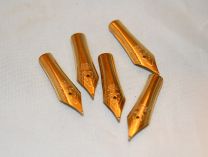 5 x 26mm Gold Plated Fountain Pen Nibs