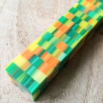 Orange & Green Mosaic Pen blank