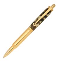 30 Caliber Bullet Cartridge 24kt Gold Click Pen Kit