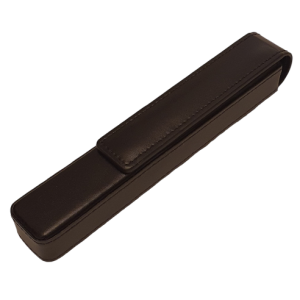 Orom Black Square Leather 1 Pen Case