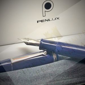 Penlux Masterpiece Grande Blue Fountain Pen (f)
