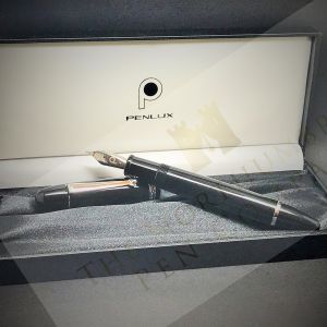 Penlux Masterpiece Grande Black Fountain Pen (f)