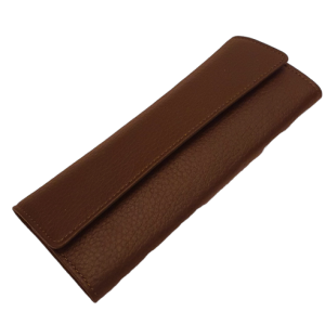 Orom Elk Dark Brown Leather 2 Pen Pouch