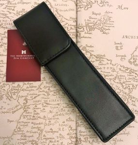 Single Black leather Pen Case