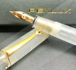 Penlux Masterpiece Grande Cloudy Bay Fountain Pen 14k (f) Flex Nib