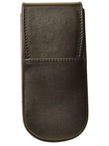 Aston Leather Italian Style 3 Pen Box Black