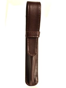 Aston Leather Brown Leather 1 Pen Case