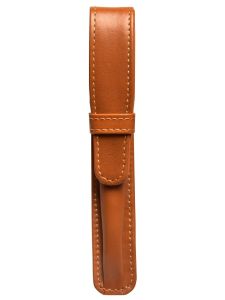 Aston leather Tan Leather 1 Pen Case